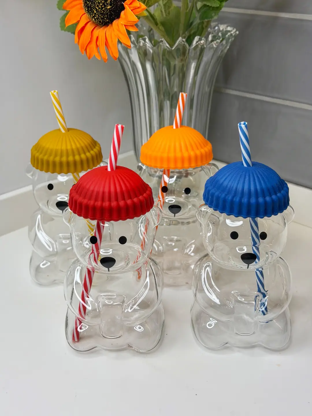 4 Lü Pop Ayıcık Bardak
