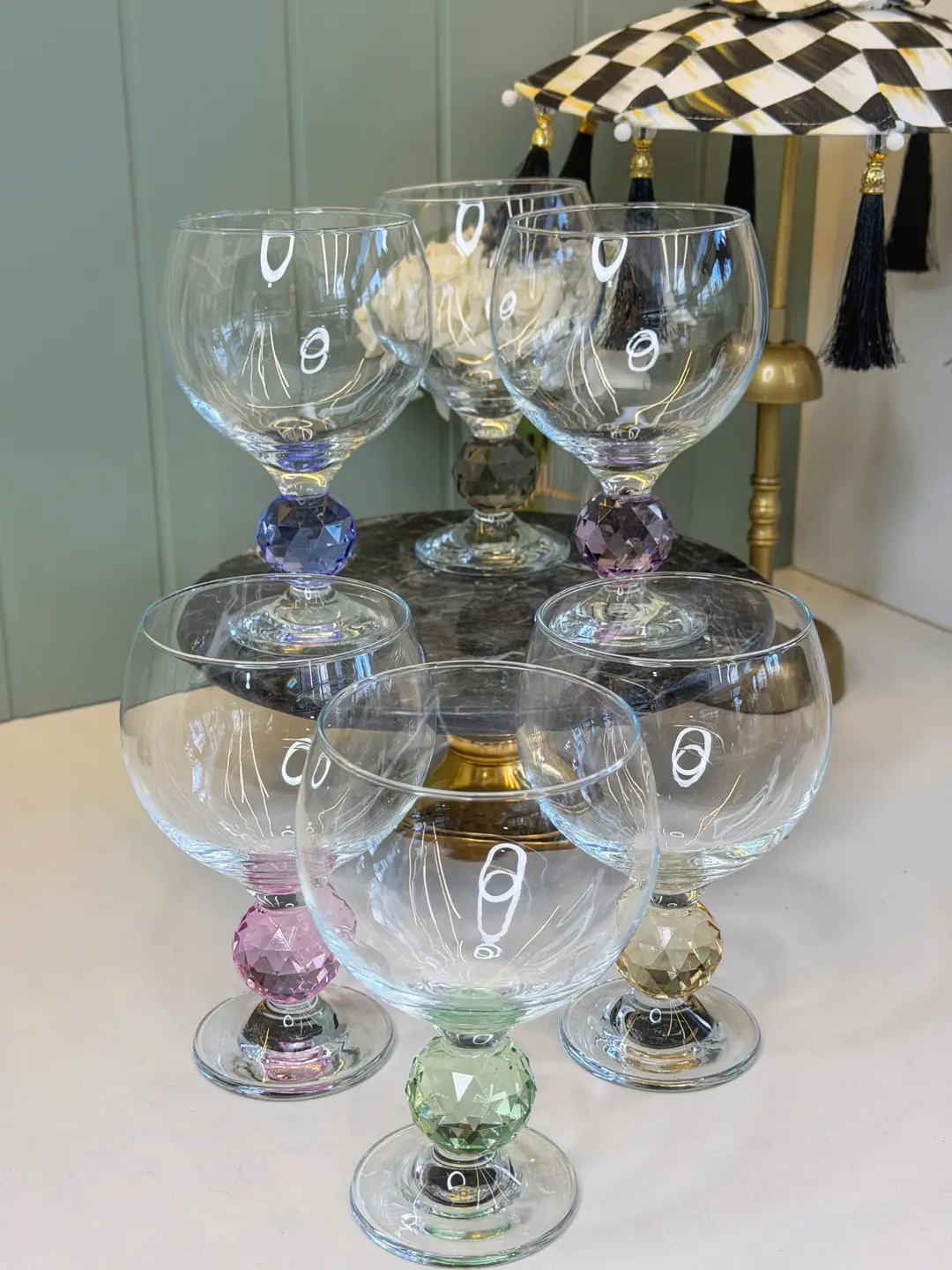6 Lı Kristal Ayaklı Cup / Kase