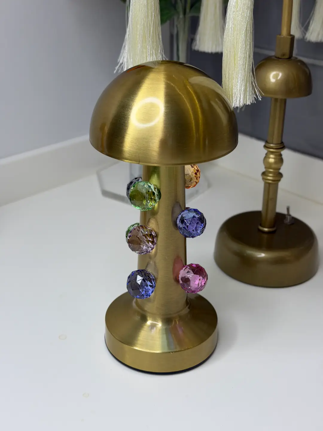 Kristal Taşlı Gold Led