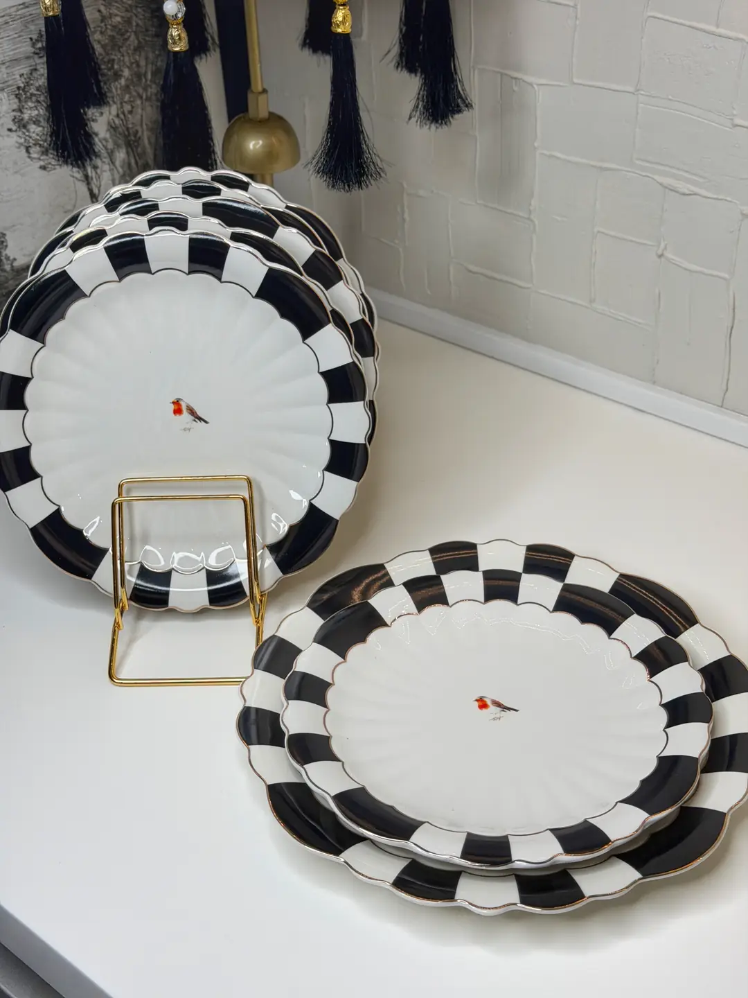 Pouli 7 Parça Porselen Luxury Pasta / Servis Seti